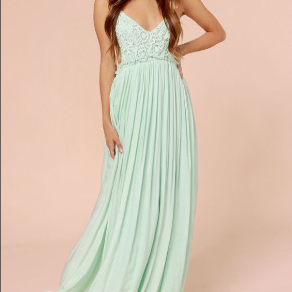 Crochet Open Back Maxi Dress